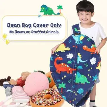 Lukeight Dinosaur Storage Bean Bag Chair for Kids