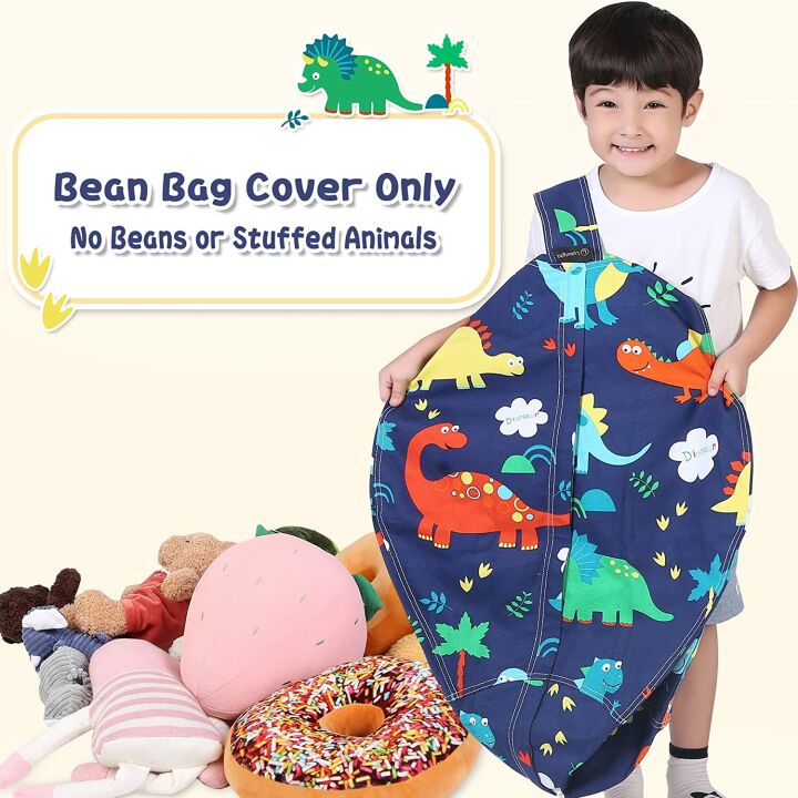 Lukeight Dinosaur Storage Bean Bag Chair for Kids