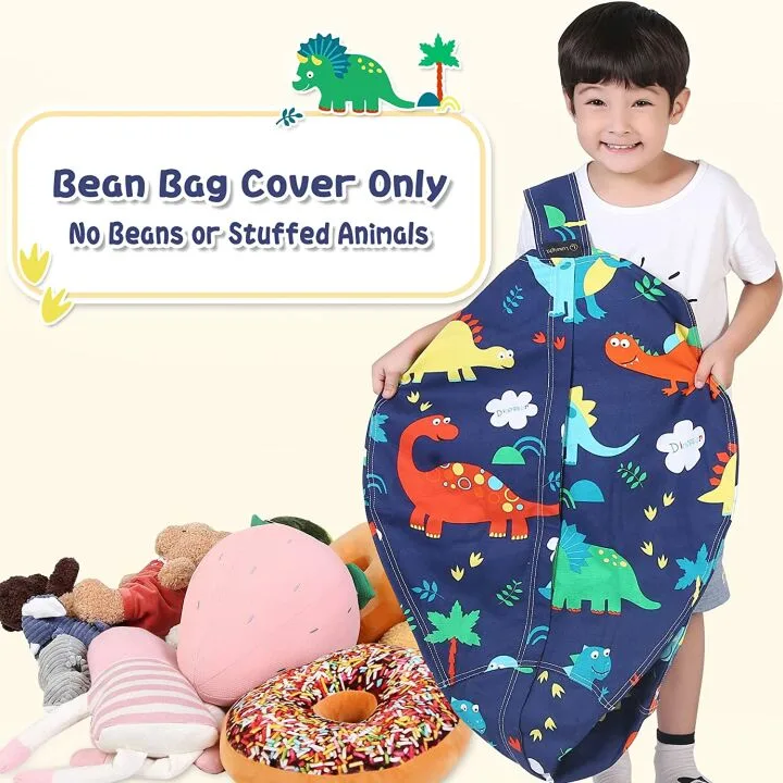 Lukeight Dinosaur Storage Bean Bag Chair for Kids