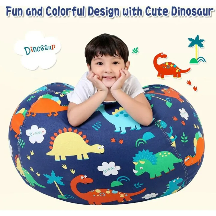 Lukeight Dinosaur Storage Bean Bag Chair for Kids