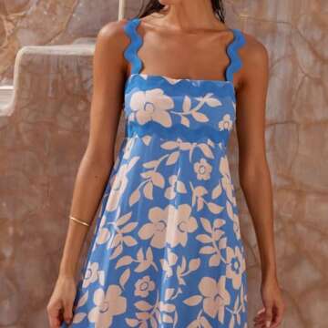 IDOPIP Women Summer Floral Print Maxi Dress 2024 Style