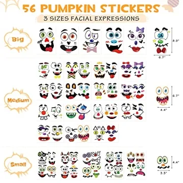 Halloween Pumpkin Decorating Stickers for Fun Crafts