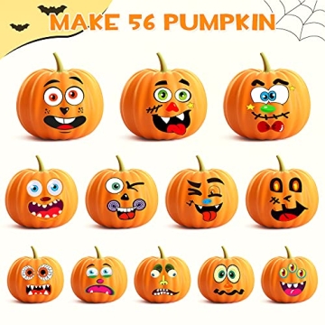 Halloween Pumpkin Decorating Stickers for Fun Crafts