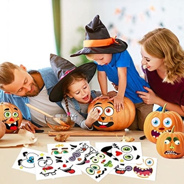 Halloween Pumpkin Decorating Stickers for Fun Crafts