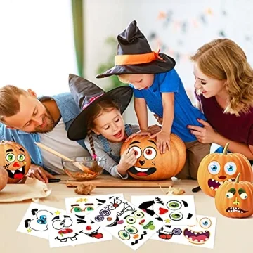 Halloween Pumpkin Decorating Stickers for Fun Crafts