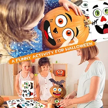 Halloween Pumpkin Decorating Stickers for Fun Crafts
