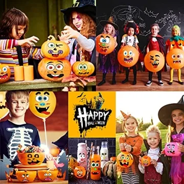 Halloween Pumpkin Decorating Stickers for Fun Crafts