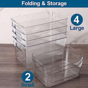 Lachesis Clear Kitchen Storage Bins for Organization