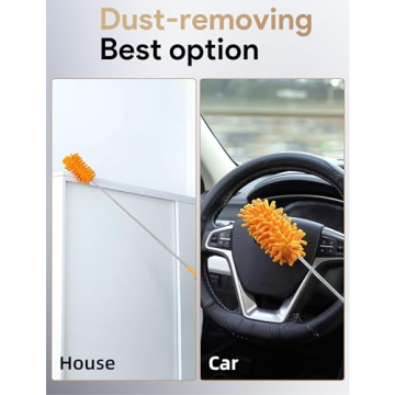 Tukuos Microfiber Duster with Extendable Pole and 2 Heads