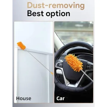 Tukuos Microfiber Duster with Extendable Pole and 2 Heads