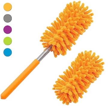 Tukuos Microfiber Duster with Extendable Pole and 2 Heads