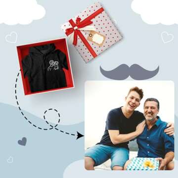 Famiheart Personalized Photo Gifts for Dad Grandpa Daddy Papa Birthday Gift, Dad Gifts from Daughter, Dad Shirts Hodiee for Men, Best Daddy Dad Grandpa Gifts for Dad from Daughter Christmas Father Day