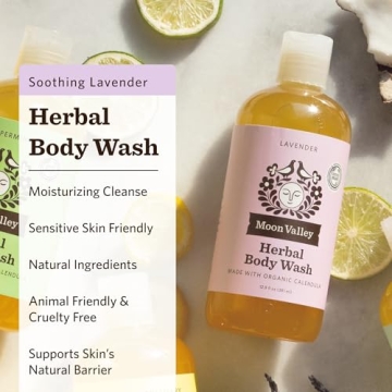 Lavender Herbal Body Wash by Moon Valley - Vegan & Natural