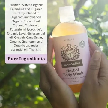 Lavender Herbal Body Wash by Moon Valley - Vegan & Natural