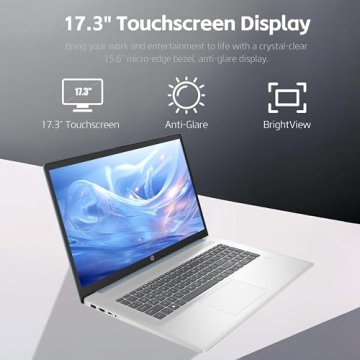 HP 17 Laptop with 17.3" Touchscreen and 1TB SSD