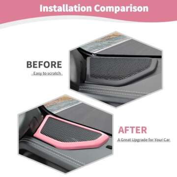 RT-TCZ for Jeep JL A Pillar Speaker Trim Cover Pink for Jeep Wrangler JL JLU Gladiator JT 2018-2024 ...