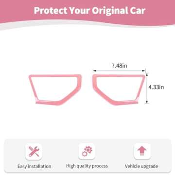 RT-TCZ for Jeep JL A Pillar Speaker Trim Cover Pink for Jeep Wrangler JL JLU Gladiator JT 2018-2024 Pink Interior Accessories 2pcs