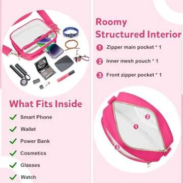KETIEE Stylish Clear Bag for Stadium Events