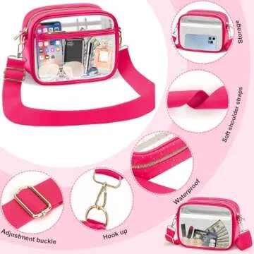 KETIEE Stylish Clear Bag for Stadium Events