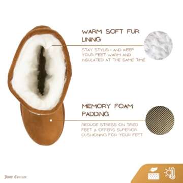 Stylish Juicy Couture Women's Winter Snow Boots for Comfort