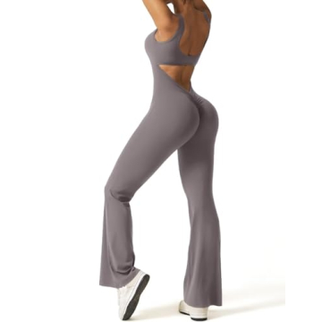 Vertvie Sexy Backless Flared Jumpsuit for Women