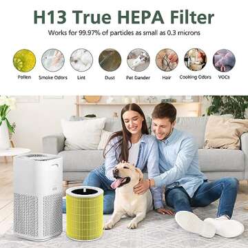 Core 600S Pet Filter H13 True HEPA Filter for LEVOIT Core 600S Air Purifier, Core 600S-RF Replacement Filter, 2 Pack