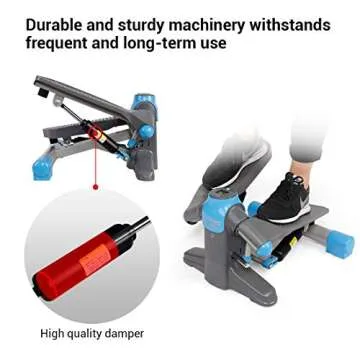 FlexiSpot Step Machine Exercise Stepper in-Motion Elliptical Trainer Under Desk Stepper Home Gym Workout