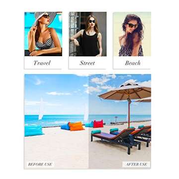 Frienda 3 Pieces Butterfly Sunglasses Oversized Cat Eye Sunglasses Vintage Retro Eyewear for Women