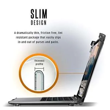 URBAN ARMOR GEAR UAG MacBook Air 13 inch Case 2018-2020 M1 A1932, A2179, & A2337, Clear Translucent Ice, Feather-Light Rugged Plyo Military Drop Tested Laptop Cover