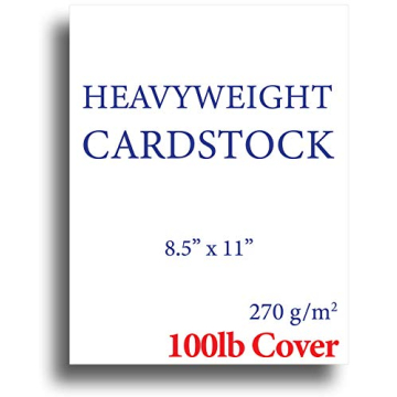 Extra Thick Cardstock - 100lb Cover (270gsm) - Blank White 8.5 x 11 - Heavyweight Printer Paper for ...