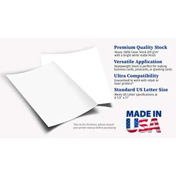 Extra Thick 100lb Cardstock - 50 Sheets for Printing