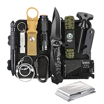 14-in-1 Survival Kit for Outdoor Adventures & Emergencies