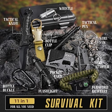 14-in-1 Survival Kit for Outdoor Adventures & Emergencies