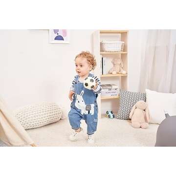 LvYinLi Cute Baby Boys Clothes Toddler Boys' Romper Jumpsuit Overalls Stripe Rompers Sets (3-9 months, Blue)