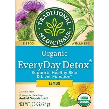 Traditional Medicinals Organic Everyday Detox Lemon Tea, 16 Tea Bags (Pack of 6)