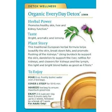 Organic Everyday Detox Lemon Tea for Wellness and Flavor