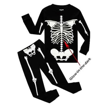 Family Feeling Adult Mens Holiday Halloween skeleton black Matching Family Pajamas Sets Long Sleeve ...
