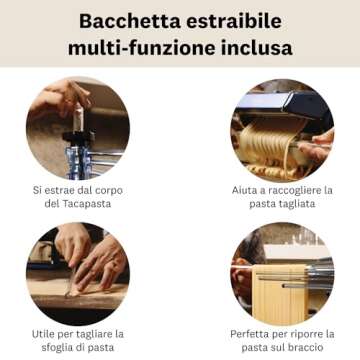 MARCATO Atlas Pasta Drying Rack, Tacapasta, Made in Italy, Steel and Polycarbonate, Collapsible, Clear