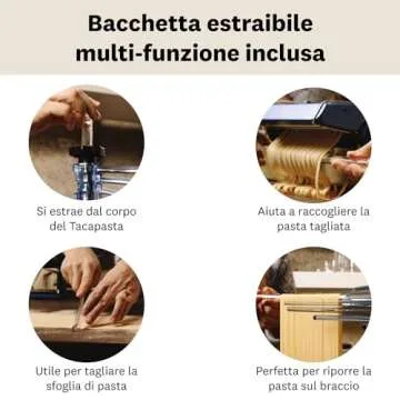 MARCATO Atlas Pasta Drying Rack, Tacapasta, Made in Italy, Steel and Polycarbonate, Collapsible, Clear