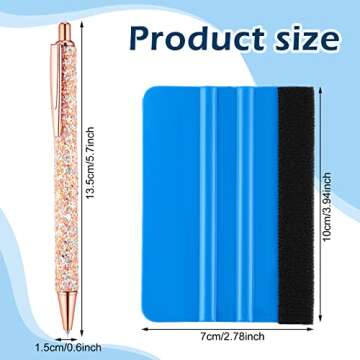 Weeding Tools for Vinyl 2 Pieces Craft Vinyl Weeding Pen Glitter Air Release Point Retractable Pin P...