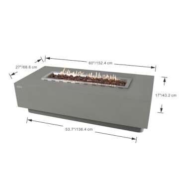 Granville Concrete Fire Pit - Modern Outdoor Heating Solution