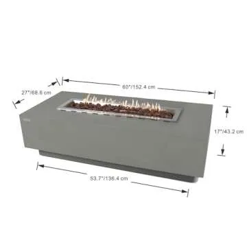 Granville Concrete Fire Pit - Modern Outdoor Heating Solution