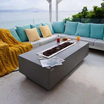 Granville Concrete Fire Pit - Modern Outdoor Heating Solution