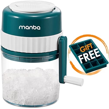 MANBA Ice Shaver and Snow Cone Machine - Premium Portable Ice Crusher and Shaved Ice Machine with Fr...