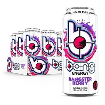 Bang Energy Bangster Berry - 12 Pack, Zero Sugar Energy Boost