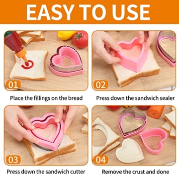 BakingWorld Sandwich Cutter Set for Kids Fun Meals