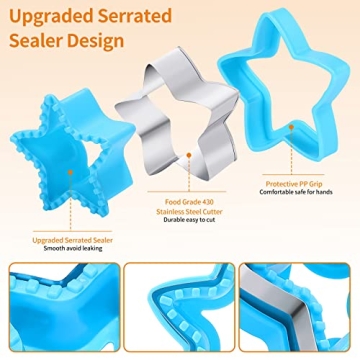 BakingWorld Sandwich Cutter Set for Kids Fun Meals