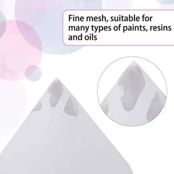 Tysun 300 Pcs Paint Filter Strainer with 100 Micron Filter Tips and 3 Pack Silicone Funnel, Cone Shaped Fine Nylon Mesh Funnel Paper Cone Strainers