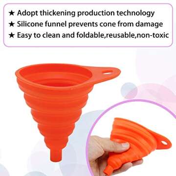 Tysun 300 Pcs Paint Filter Strainer with 100 Micron Filter Tips and 3 Pack Silicone Funnel, Cone Shaped Fine Nylon Mesh Funnel Paper Cone Strainers