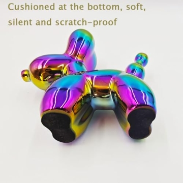 Swy Hair Electroplating Ceramics Balloon Dog Statue for Home